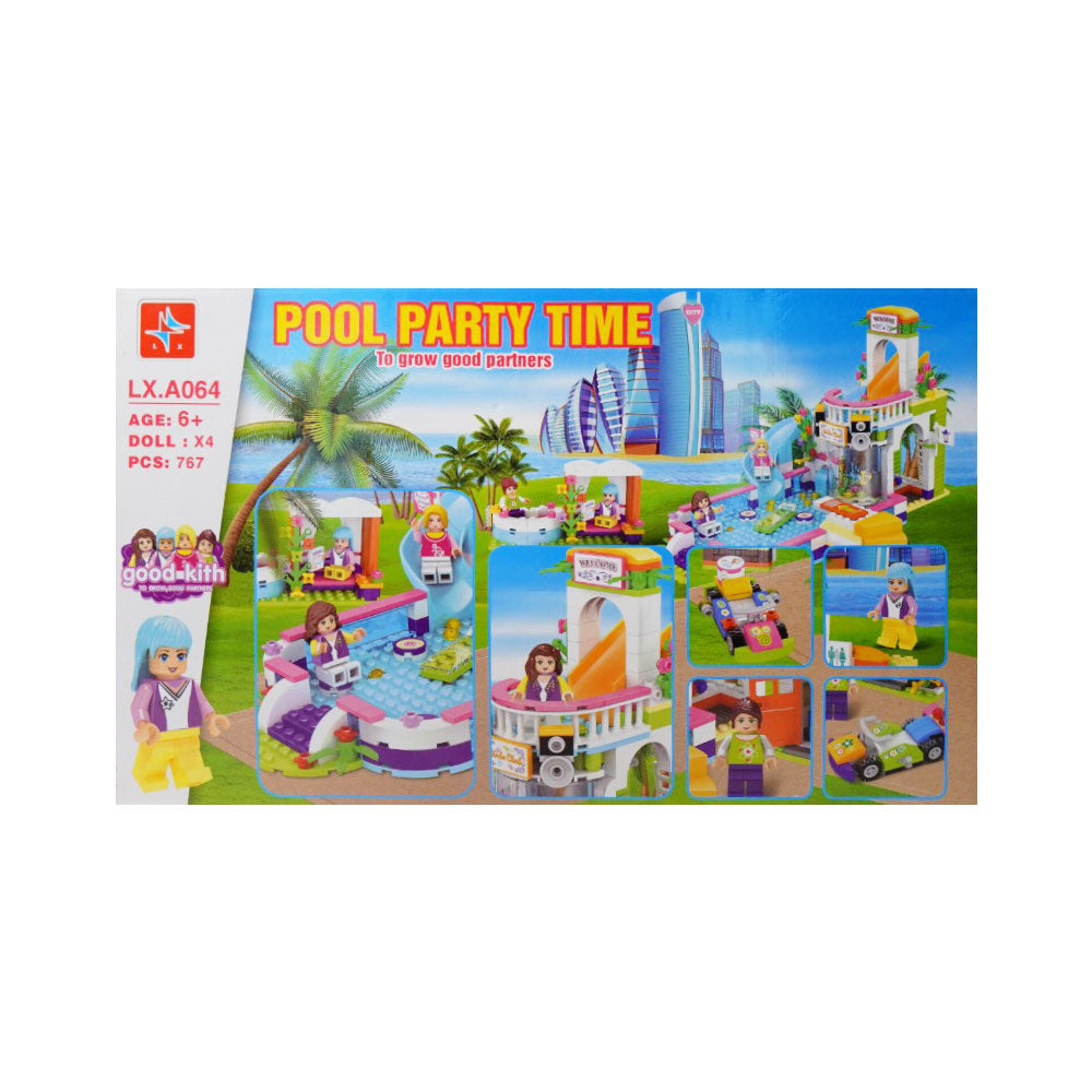 LX-A064 POOL PARTY TIME BLOCKS SET 767PCS