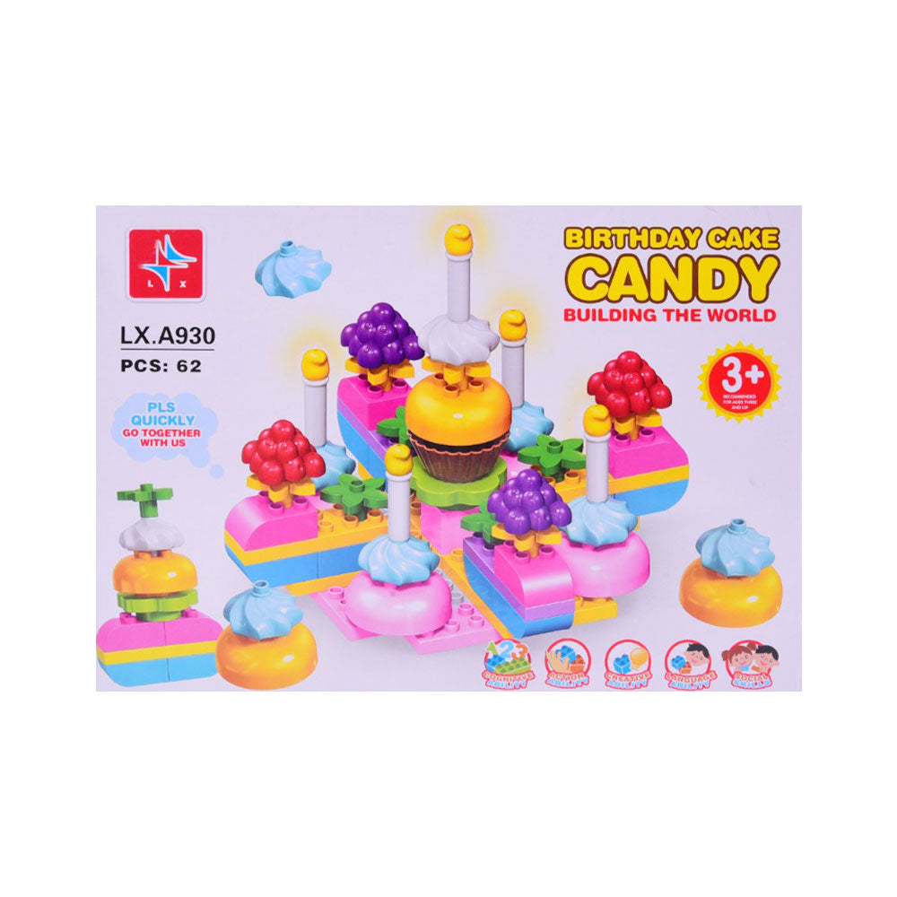 LX-A930 BIRTHDAY CAKE CANDY BLOCKS 62PCS