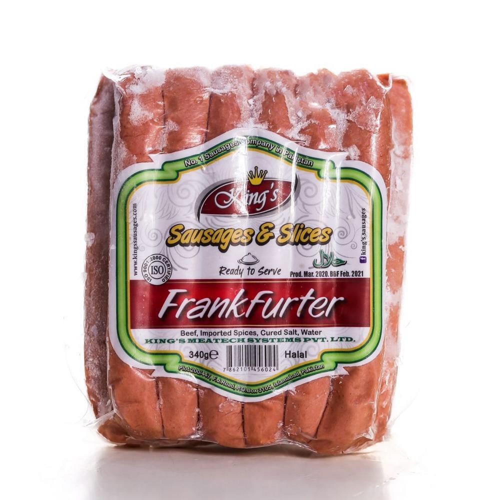 KINGS FRANKFURTER SASUGES 340 GM