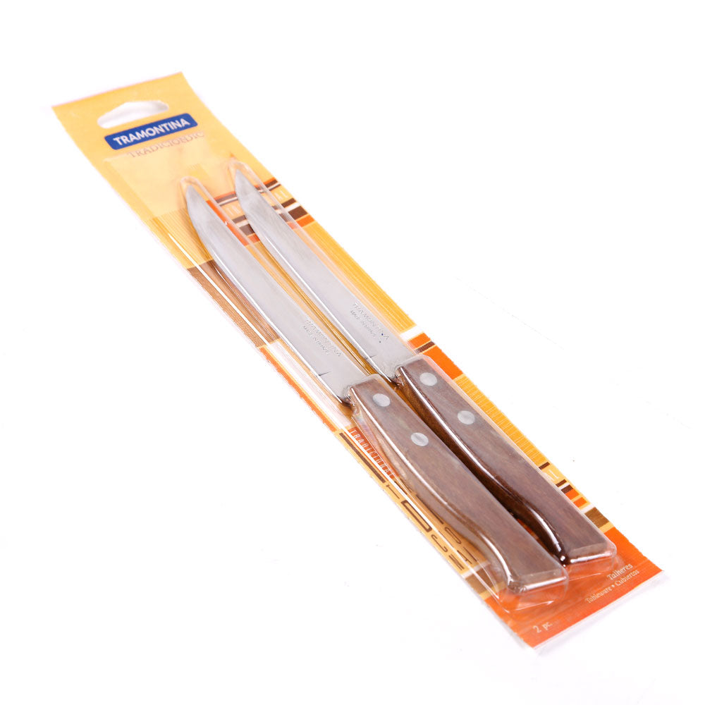 KNIFE TRAMONTINA WOOD HANDLE 2PC 22212205