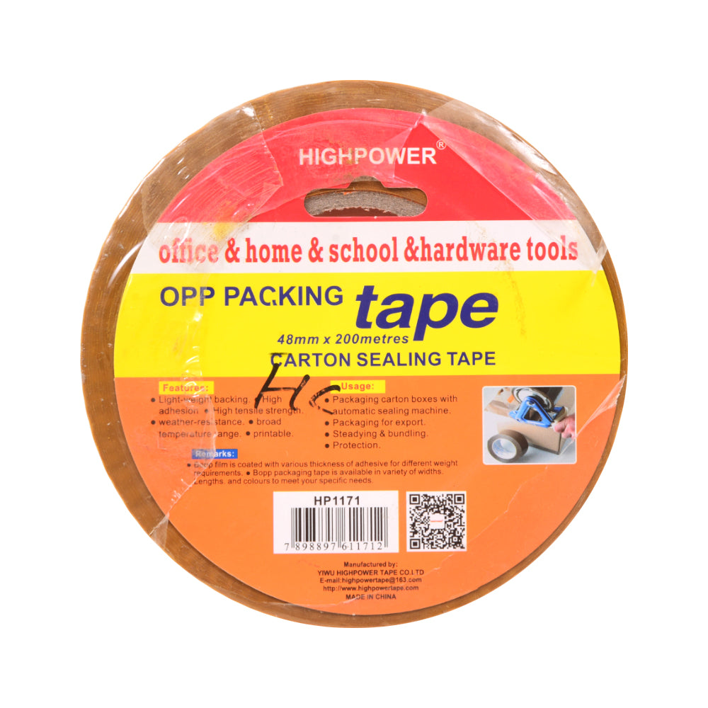 HIGHPOWER TAPE CARTON SEALING 48MMX200M IR HP1171