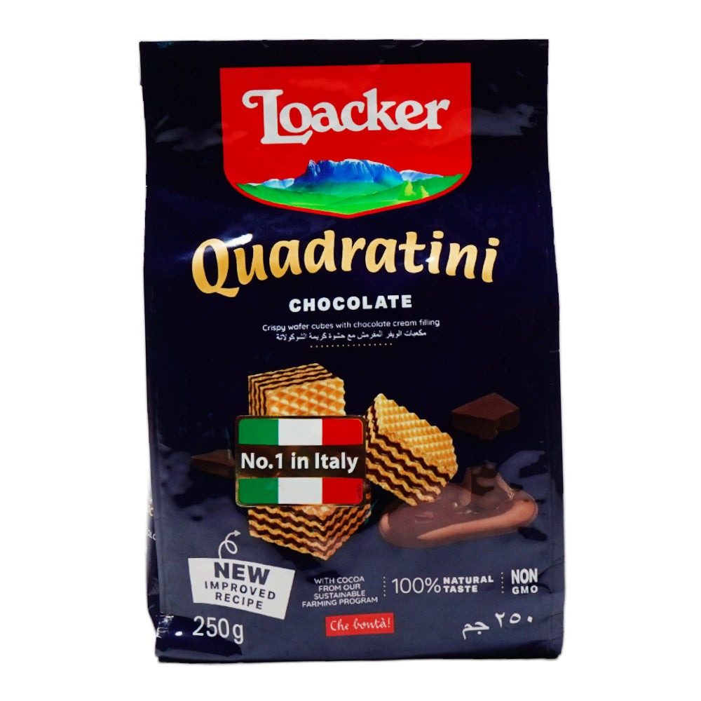 LOACKER QUADRATINI CHOCOLATE 250 GM