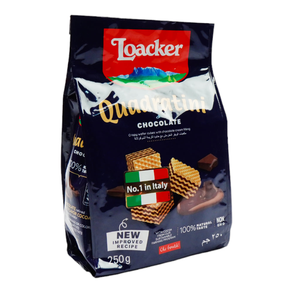 LOACKER QUADRATINI CHOCOLATE 250 GM