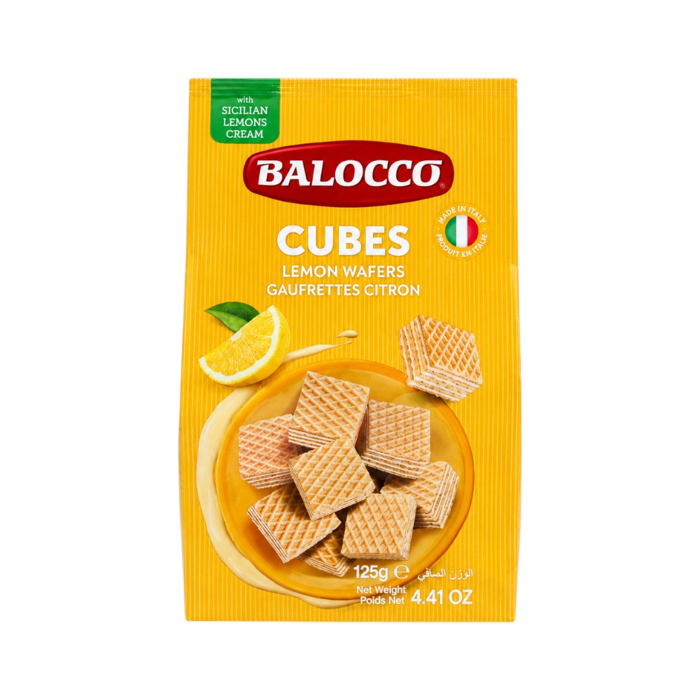 BALOCCO WAFERS LEMON CUBES 125 GM