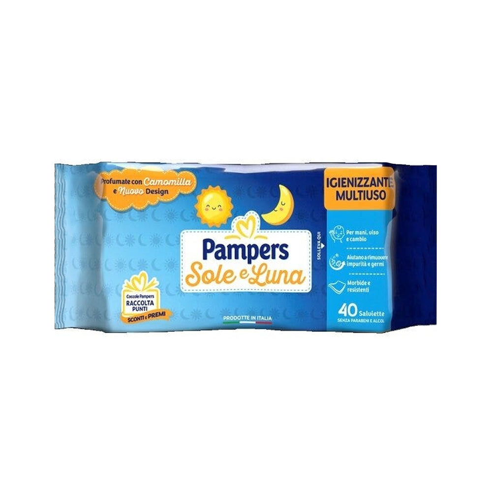 PAMPERS BABY WAPIES SOLE E LUNA 40 WIPES