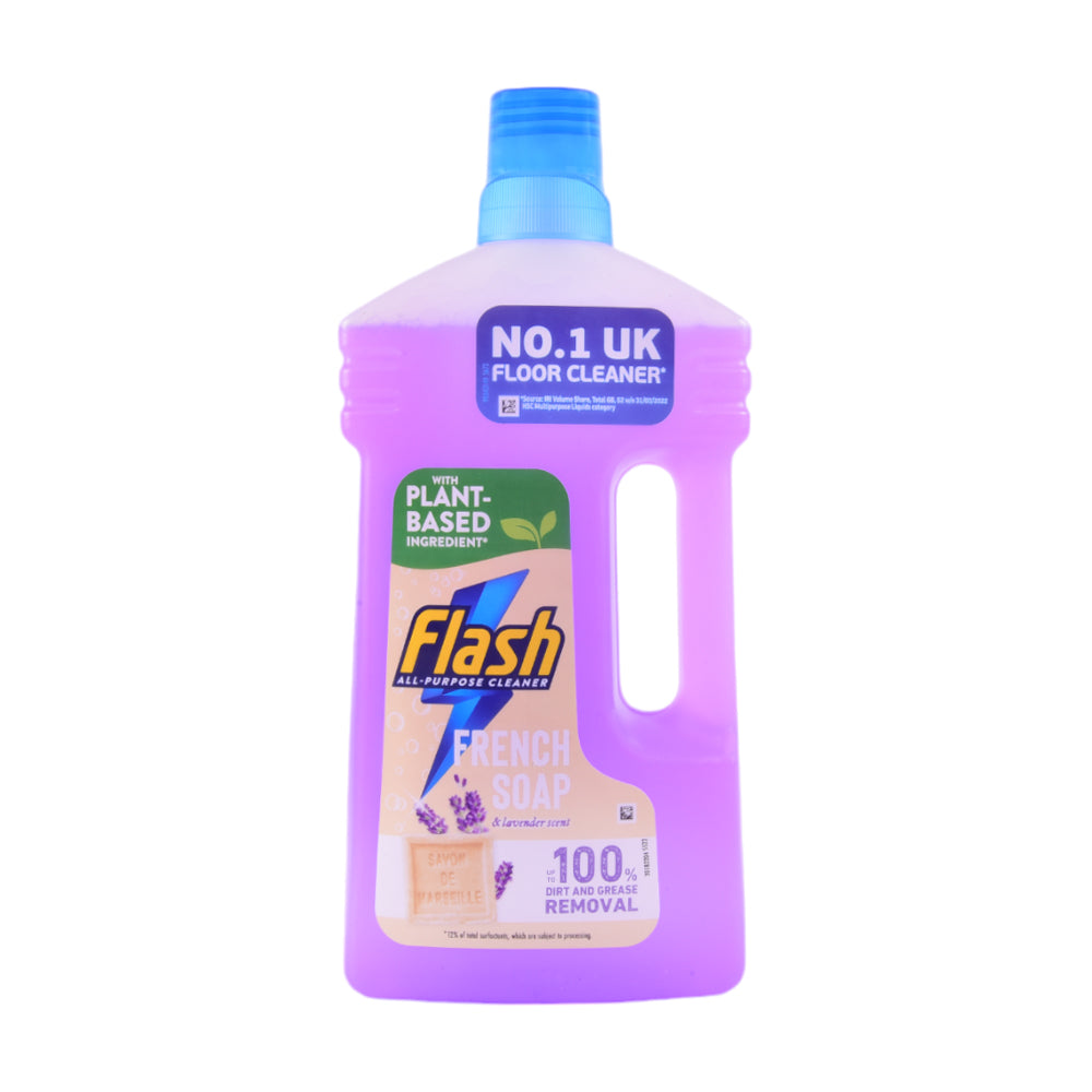 Clean Flash Soap FLASH FLOOR CLEANER FRENCH SOAP & LAVENDER SCENT 1 LTR – Al-Fatah