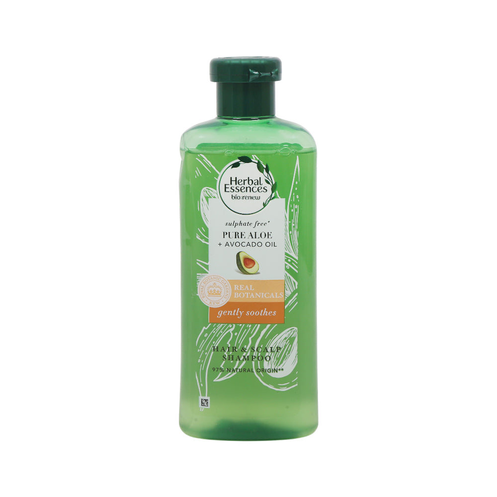 HERBAL ESSENCES SHAMPOO PURE ALOE AVOCADO OIL 380 ML
