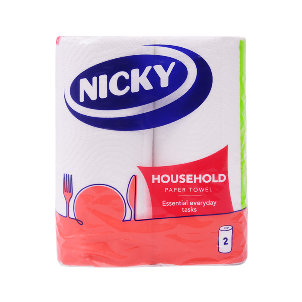 NICKY PAPER TOWERL 2 PLY 2PC PACK
