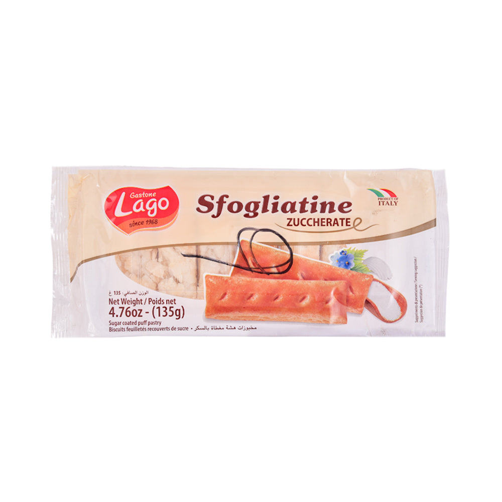 GASTONE LAGO WAFFER SFOGLIATINE SUGAR PUFF PASTRY 135 GM