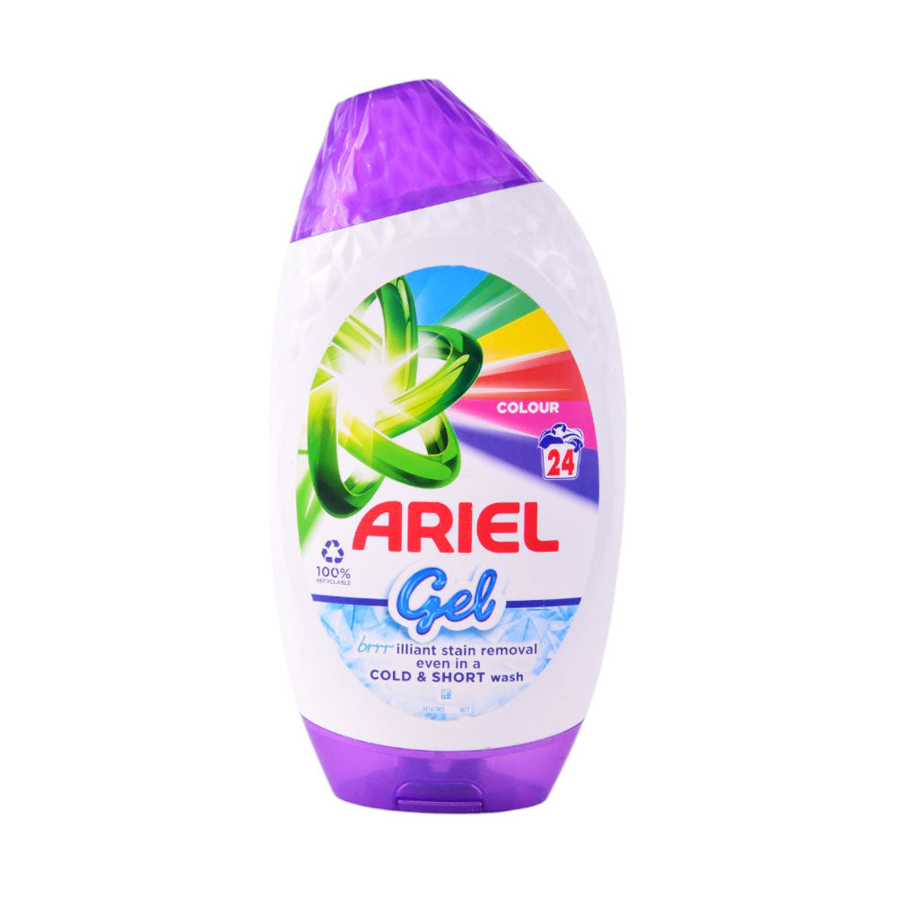 ARIEL WASHING LIQUID GEL STAIN REMOVAL COLOUR 24 WASH 840 ML