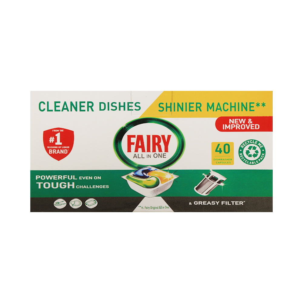 FAIRY DISHWASHER PODS PLATINUM PLUS ALL IN ONE 40 595 GM