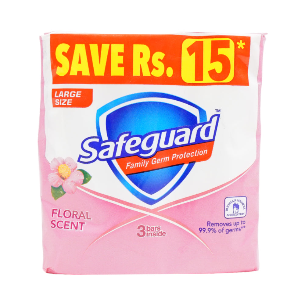 SAFEGUARD SOAP FLORAL SECNT FAMILY PACK 3X125 GM