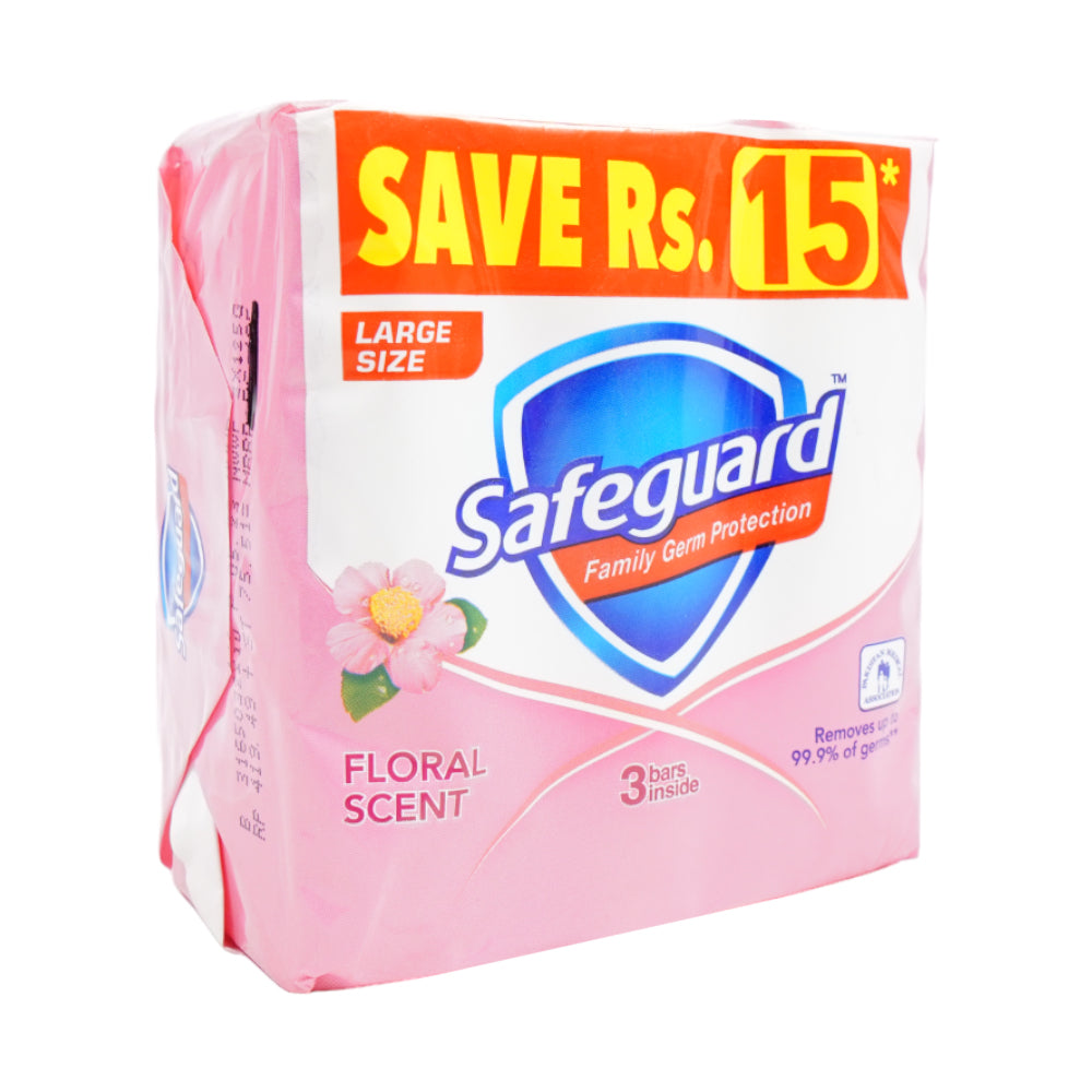 SAFEGUARD SOAP FLORAL SECNT FAMILY PACK 3X125 GM