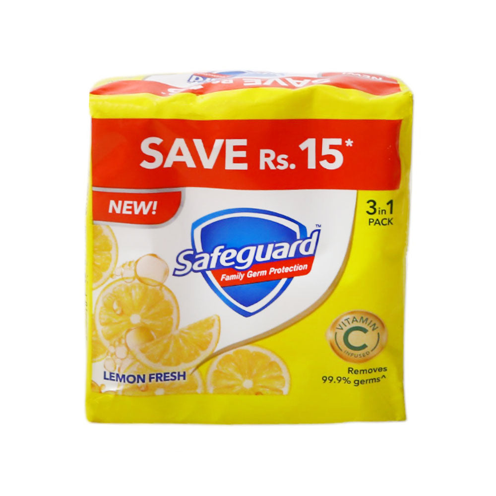 SAFEGUARD SOAP FAMILY PACK LEMON FRESH 3X125 GM