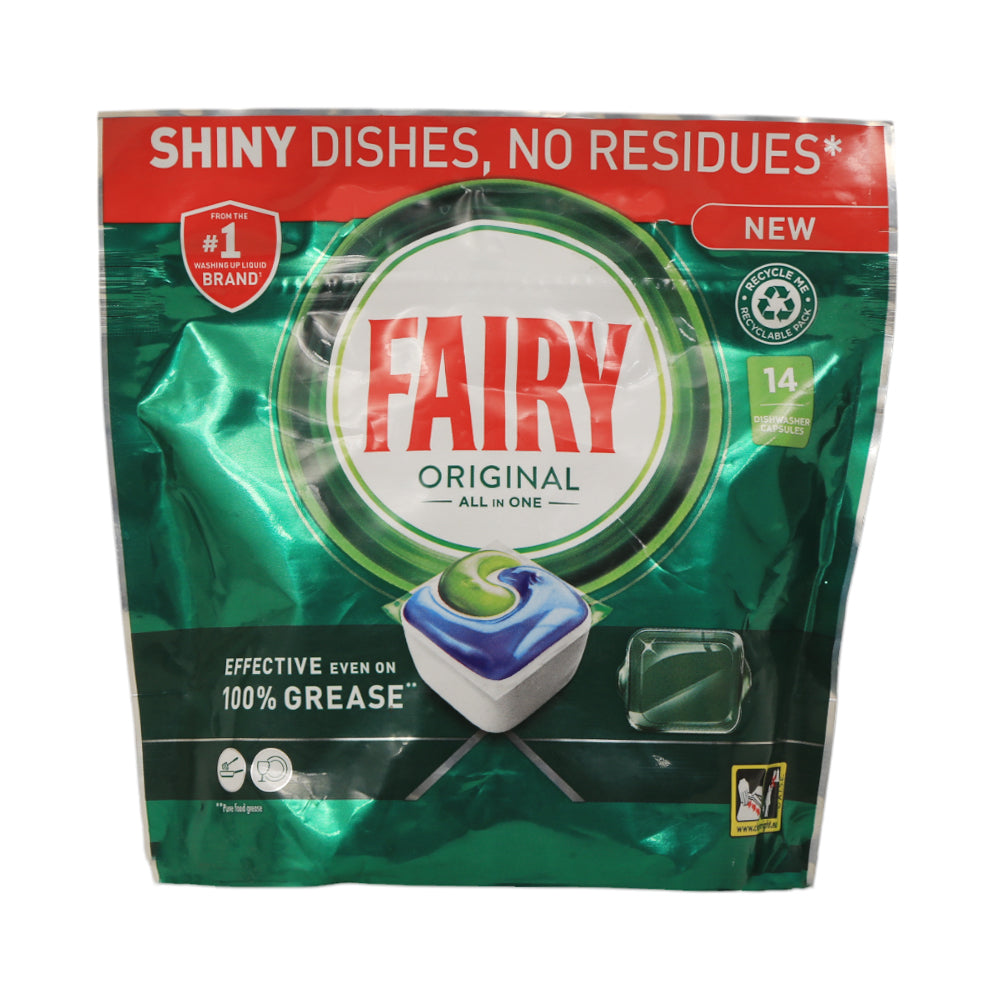 FAIRY DISH WASHING TABS ORIGINAL ALL-IN-ONE 14 TABS 189 GM