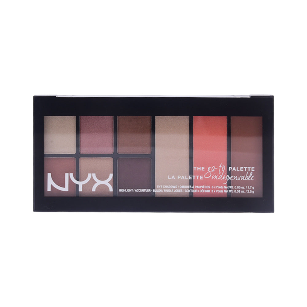 NYX THE GO TO PALETTE EYESHADOW HIGHLIGHTER BLUSH