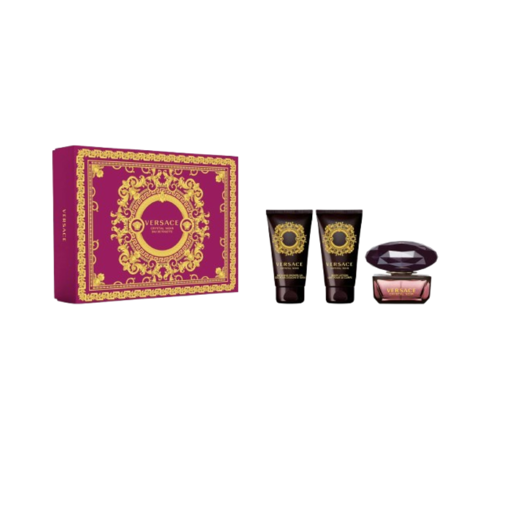 VERSACE CRYSTAL NOIR FOR WOMEN 3PC GIFT SET WITH BAG