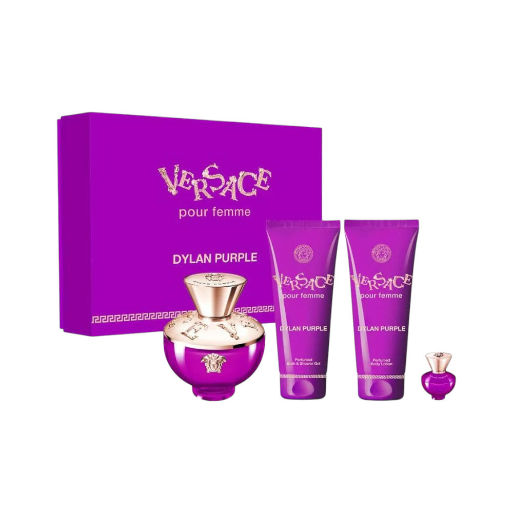 VERSACE DYLAN PURPLE POUR FEMME 4PC GIFT SET