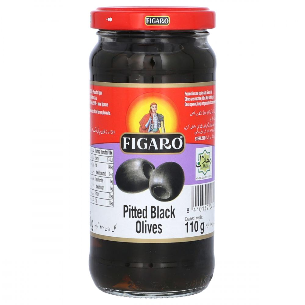 FIGARO OLIVES BLACK PITTED 240 GM
