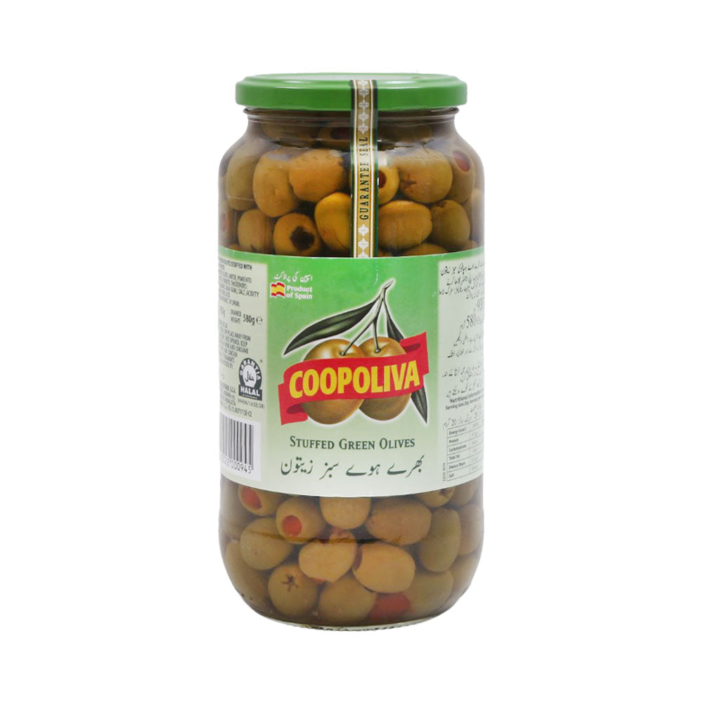 COOPOLIVA GREEN OLIVES STUFFED WITH PIMENTO 935 GM