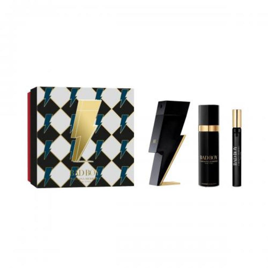 CAROLINA HERRERA BAD BOY FOR MEN 3PC GIFT SET
