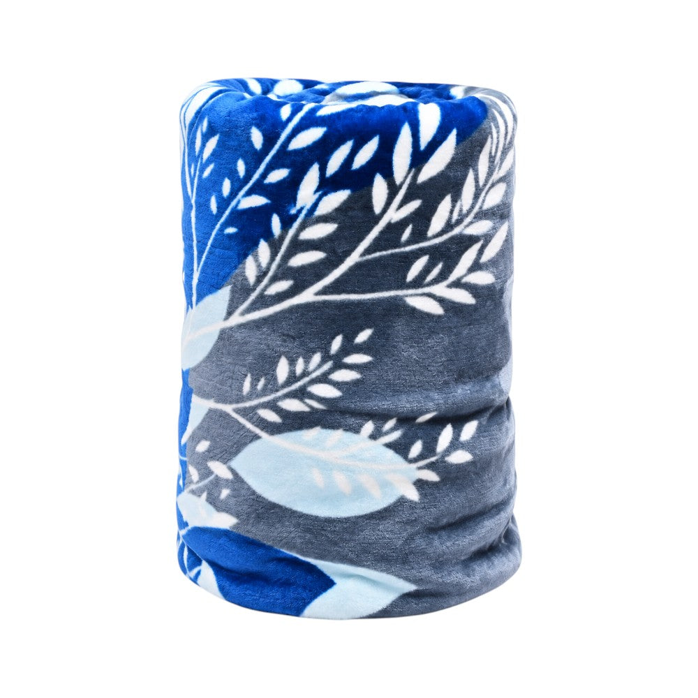 MORA BLANKET GOLD L78 DARK BLUE 220X240