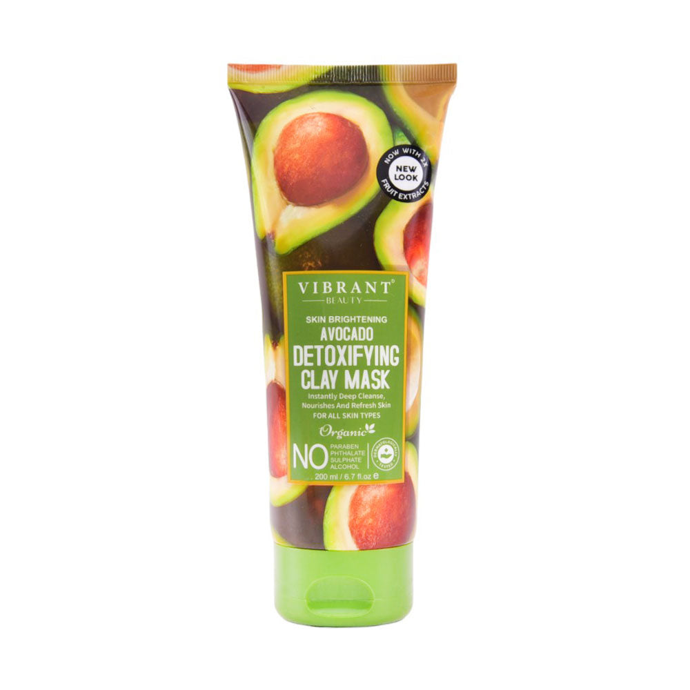 VIBRANT BEAUTY AVOCADO DETOXIFYING CLAY MASK 200ML