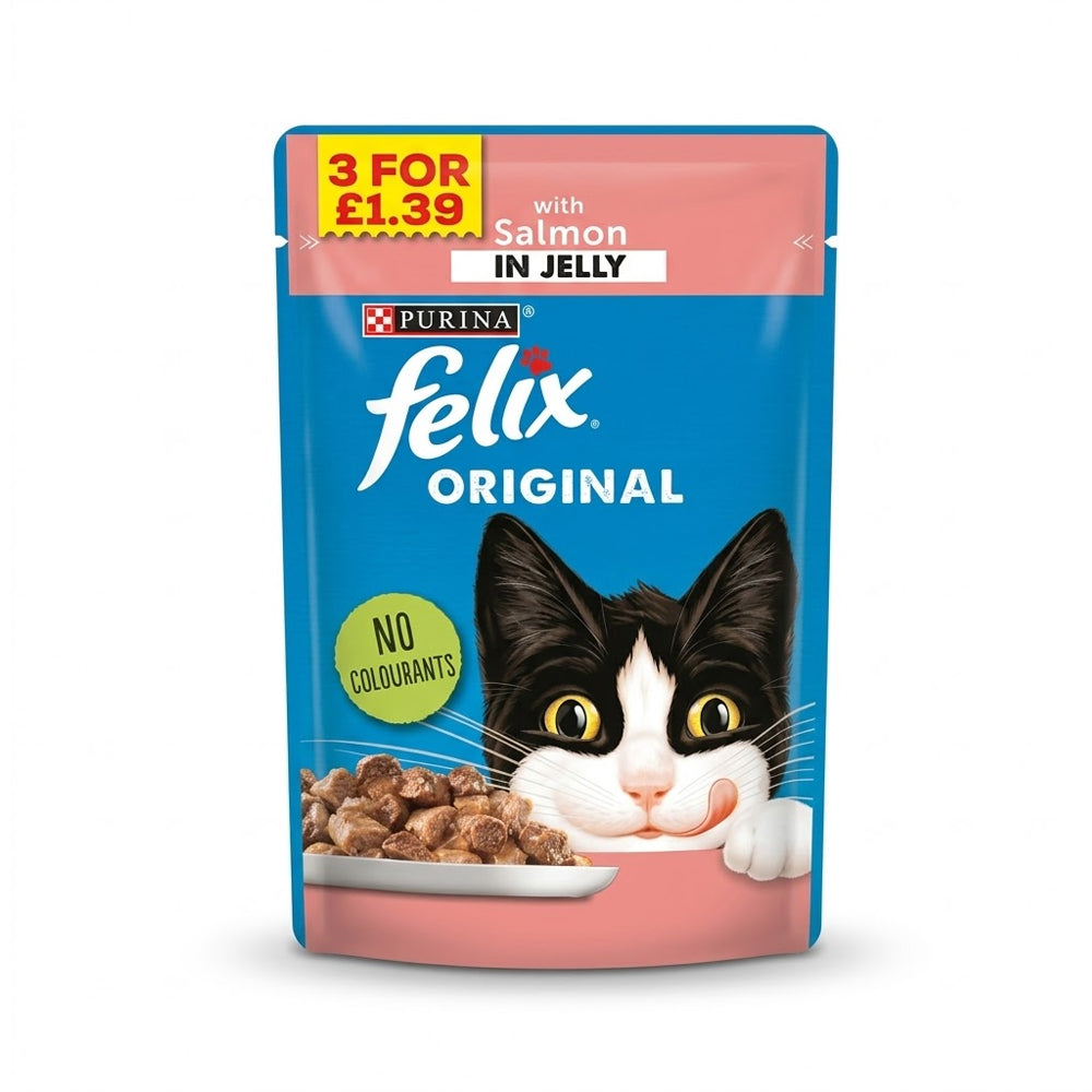 PURINA FELIX CAT FOOD ORIGINAL SALMON IN JELLY 85 GM