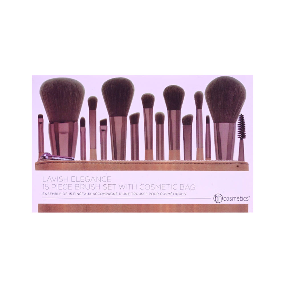 BH COSMETICS 15 PIECE BRUSH SET WITH COSMETICS BAG LA VISH E