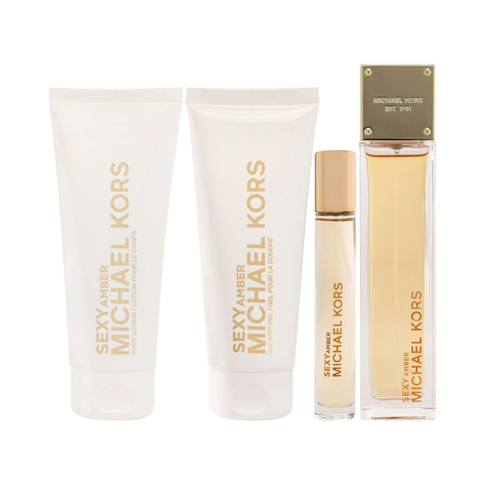 MICHAEL KORS SEXY AMBER FOR WOMEN 4PC GIFT SET