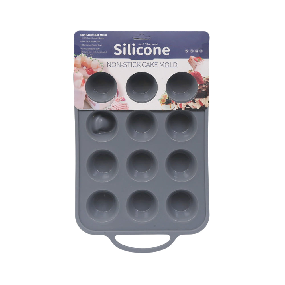 MUFFIN PAN 12 CUPS SILICONE IR YH1106/E104-107