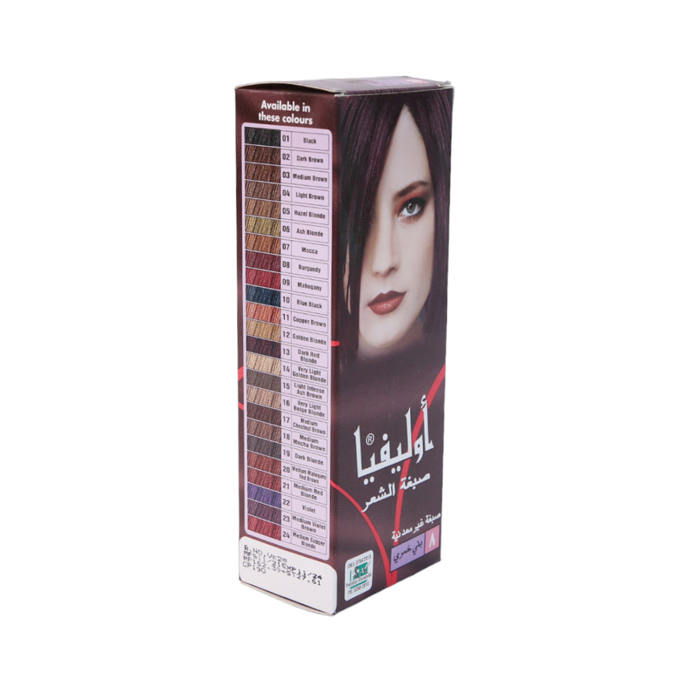 OLIVIA HAIR COLOR BURGUNDY 08 PC