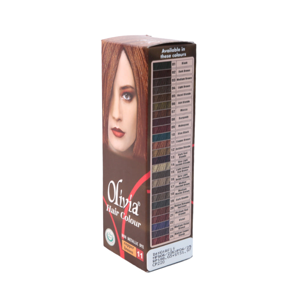 OLIVIA HAIR COLOR COPPER BROWN 11 PC