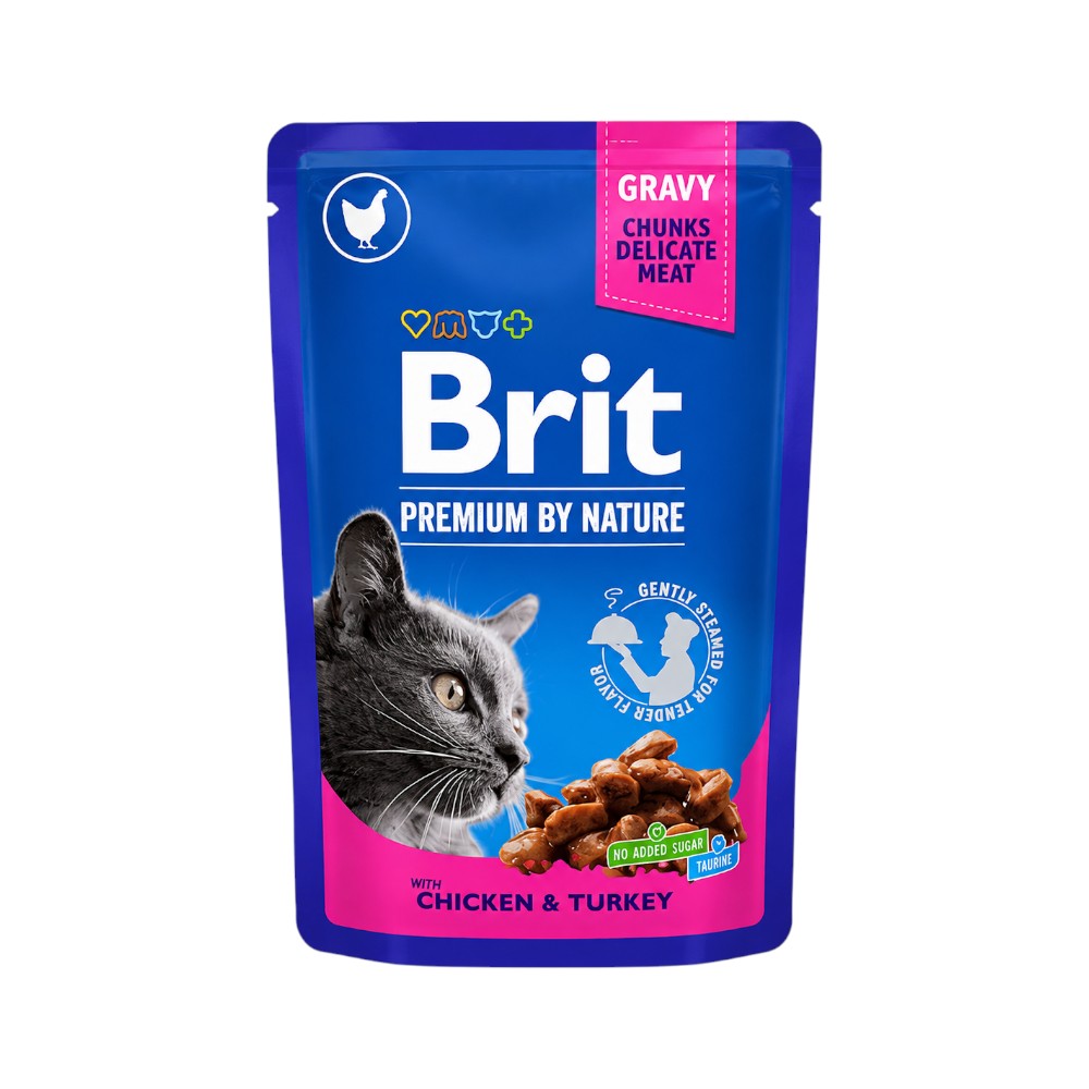 BRIT PREMIUM CAT FOOD CHICKEN & TURKEY 100 GM