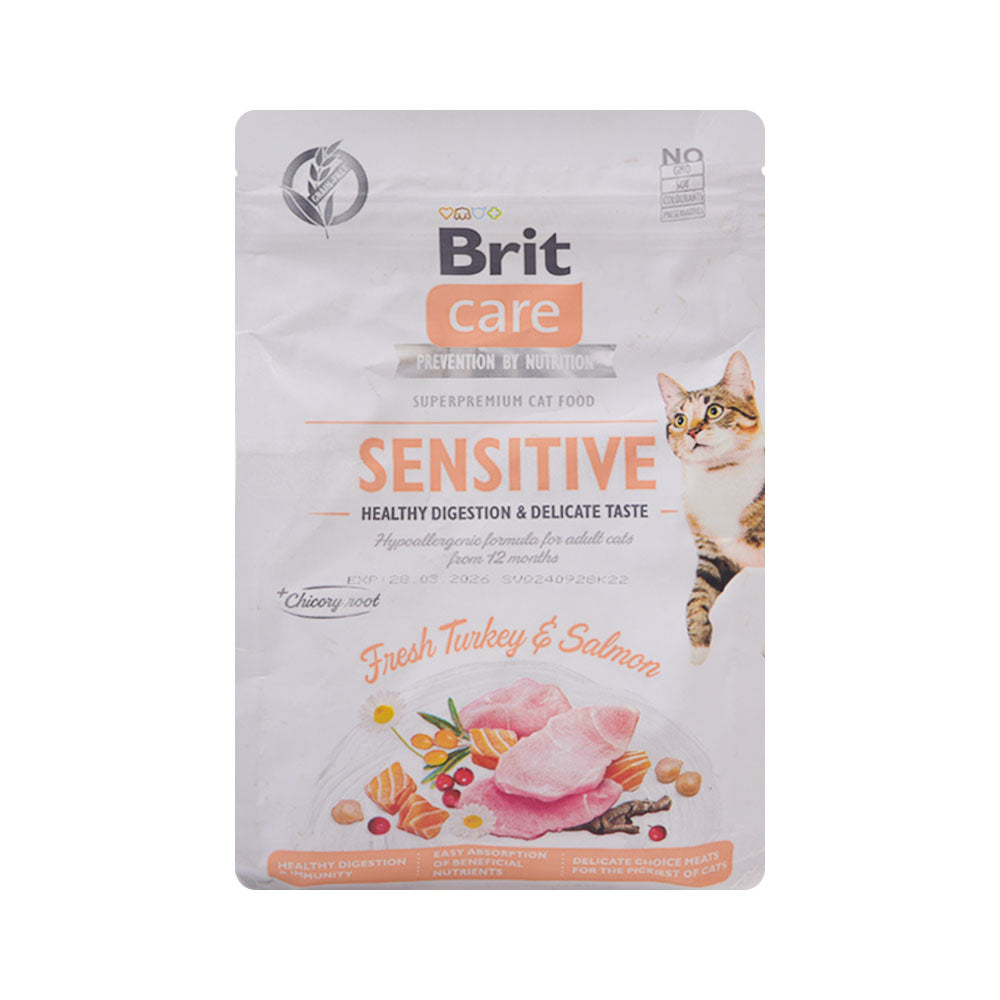 BRIT CARE CAT FOOD SENSITIVE FRESH TURKEY & SALMON 400 GM