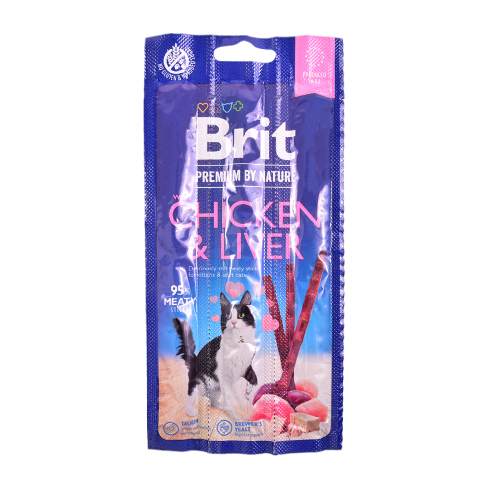 BRIT PREMIUM CAT FOOD STICK 3S CHICKEN & LIVER 3X5 GM