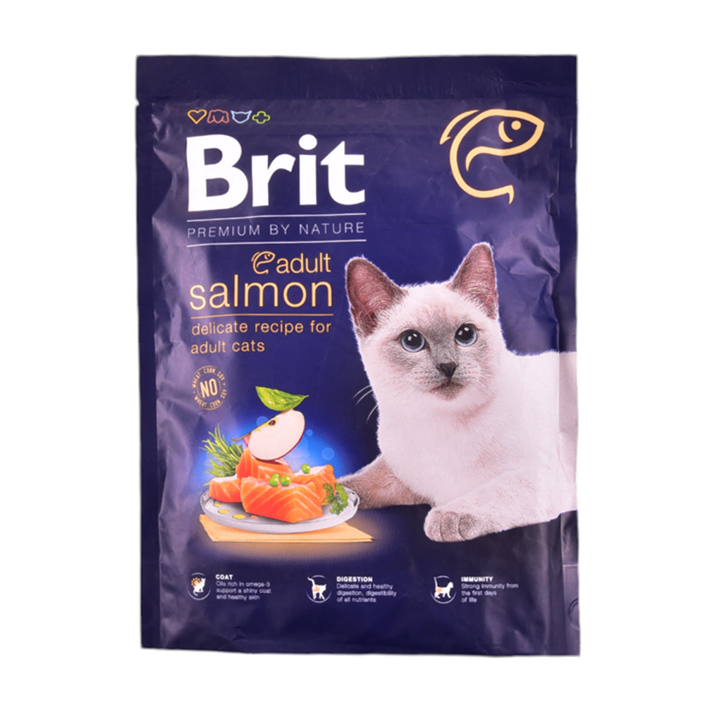 BRIT PREMIUM CAT FOOD ADULT SALMON 300 GM