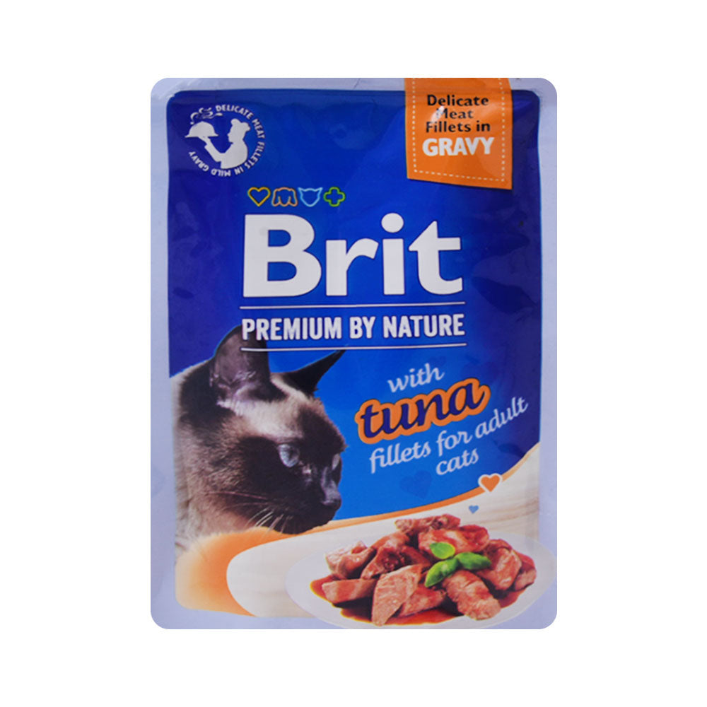 BRIT CARE CAT FOOD PREMIUM TUNA WITH FILLETS 85 GM