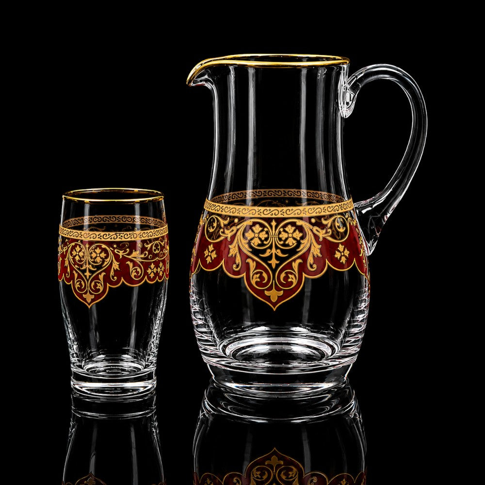 WATER SET 7PC CANBA SULTAN RED 10012