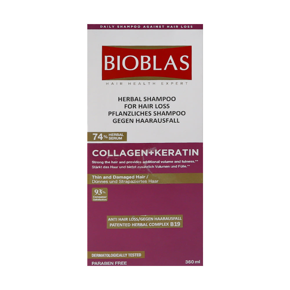 BIOBLAS AHL COLLAGEN+KERATIN SHAMPOO 360ML