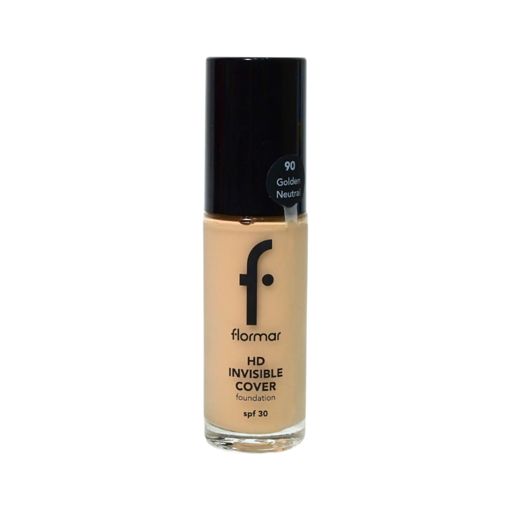 FLORMAR INVISIBLE COVER HD FOUNDATION GOLDEN 90 PC