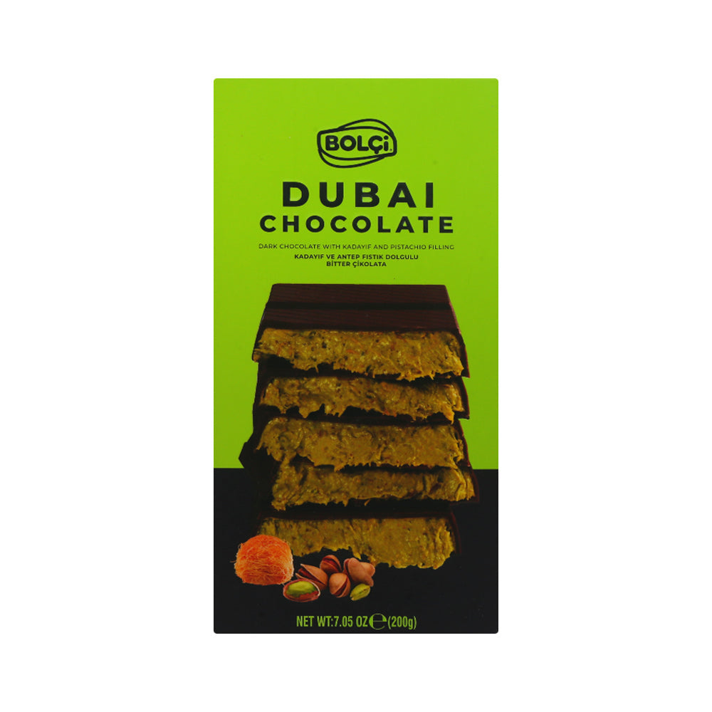 BOLCI DUBAI CHOCOLATE KADAYIF AND PISTACHIO 200GM EB657