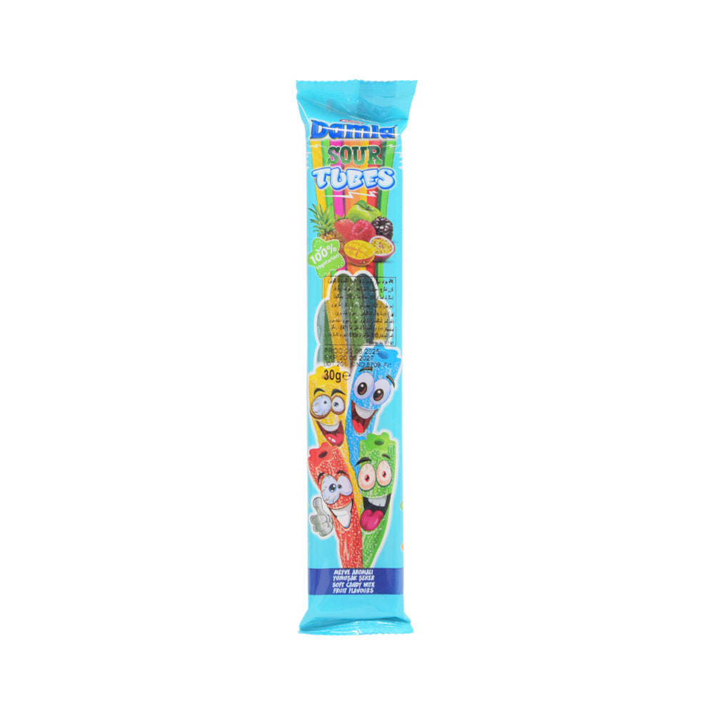 DAMLA SOUR TUBES MIX FRUIT FLAVOUR 30 GM