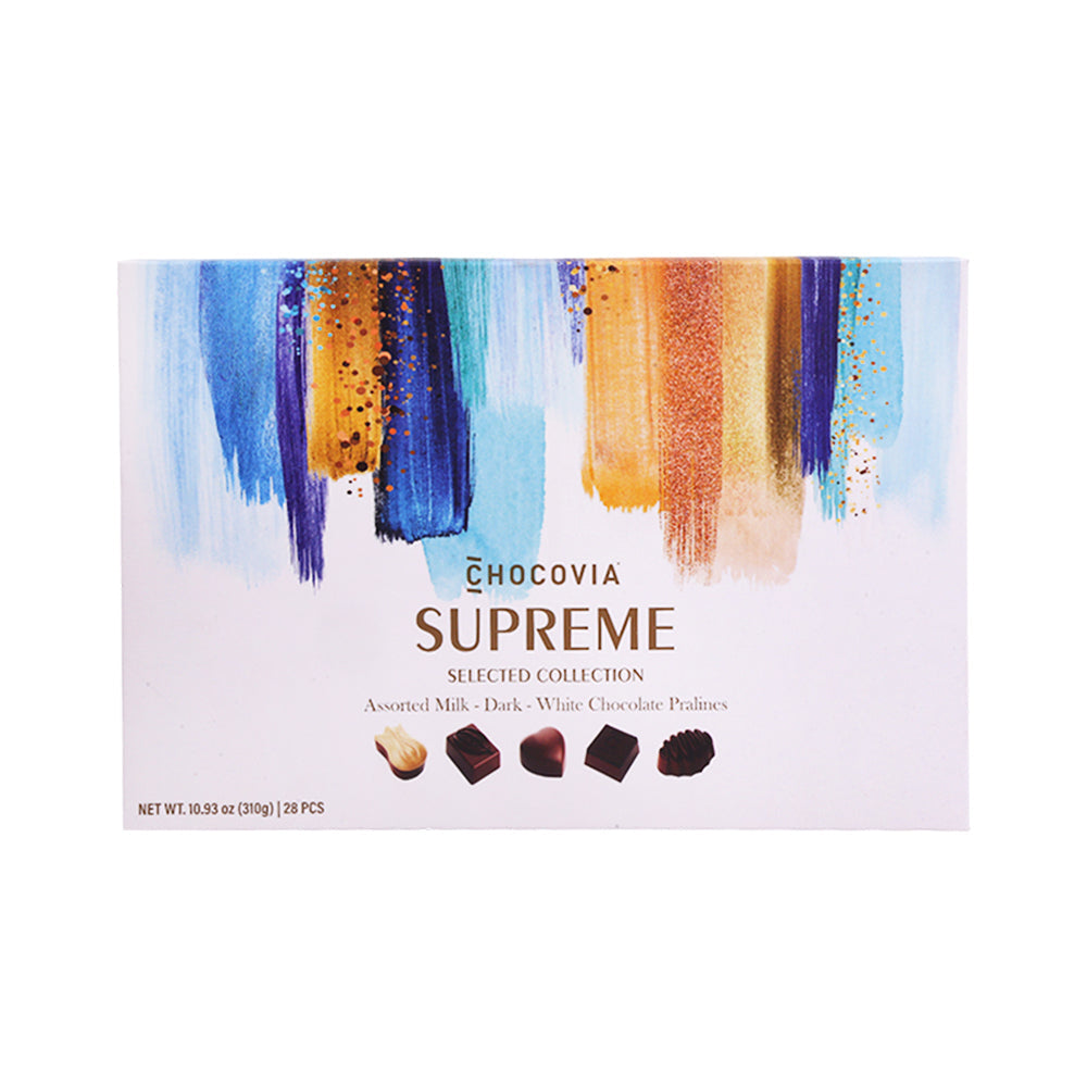 CHOCOVIA CHOCOLATE SUPREME COLLECTION DARK WHITE 310 GM
