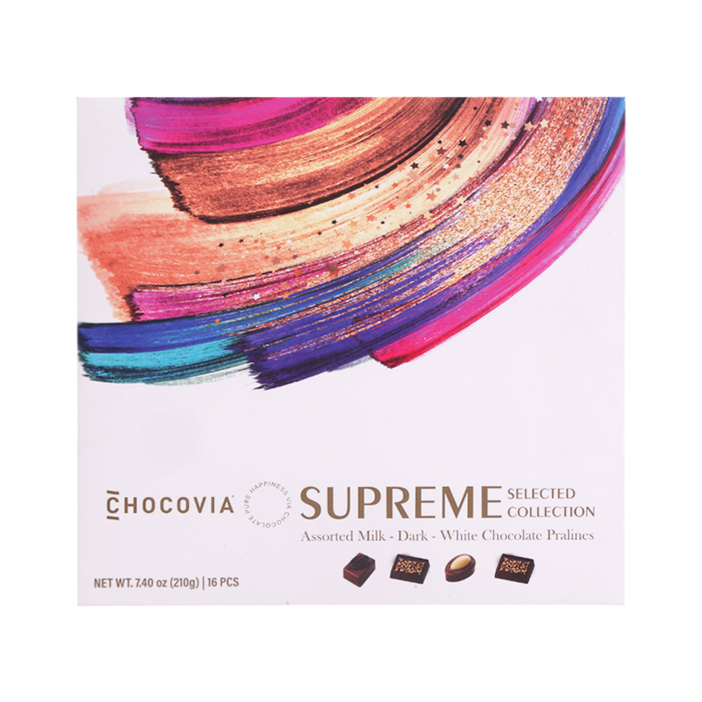 CHOCOVIA CHOCOLATE SUPREME COLLECTION DARK WHITE 210 GM