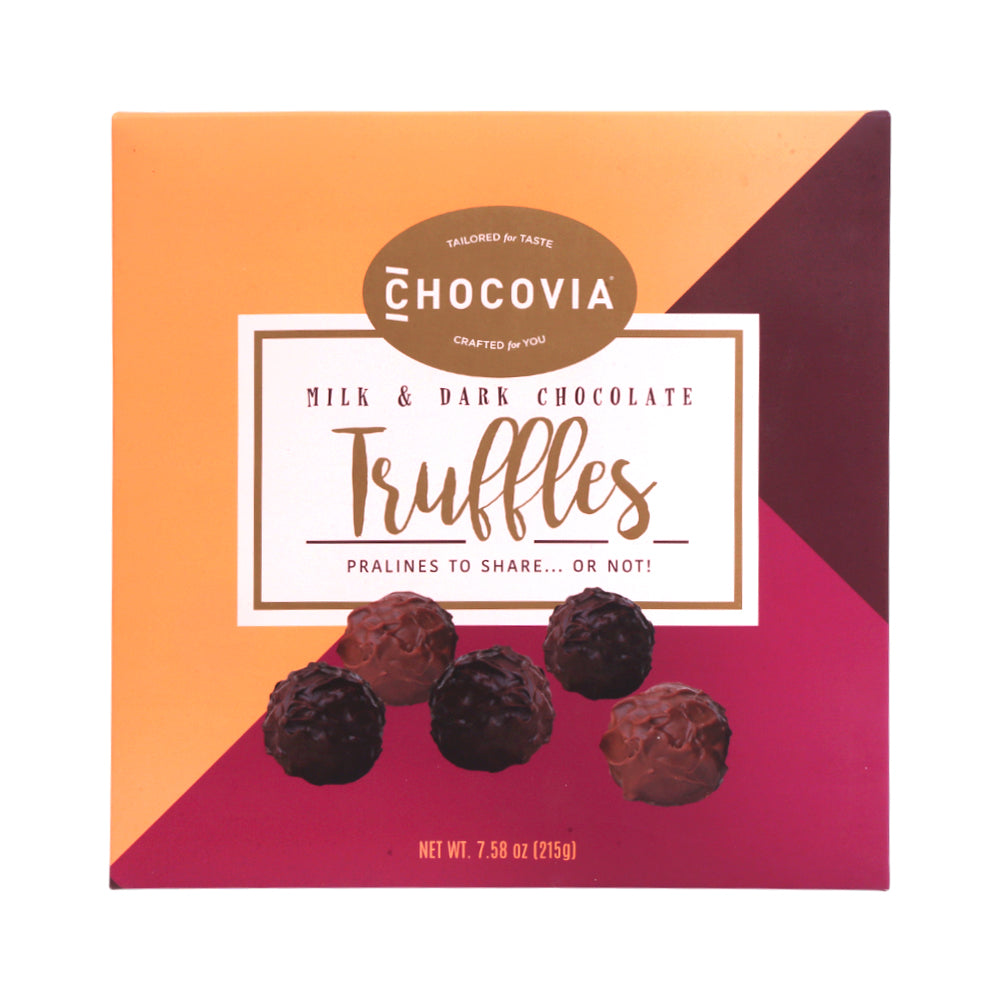 CHOCOVIA CHOCOLATE MILK & DARK TRUFFLES 215 GM SCB04
