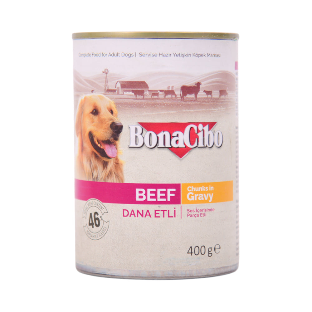 BONACIBO CANNED DOG FOOD CIG BEEF  400 GM