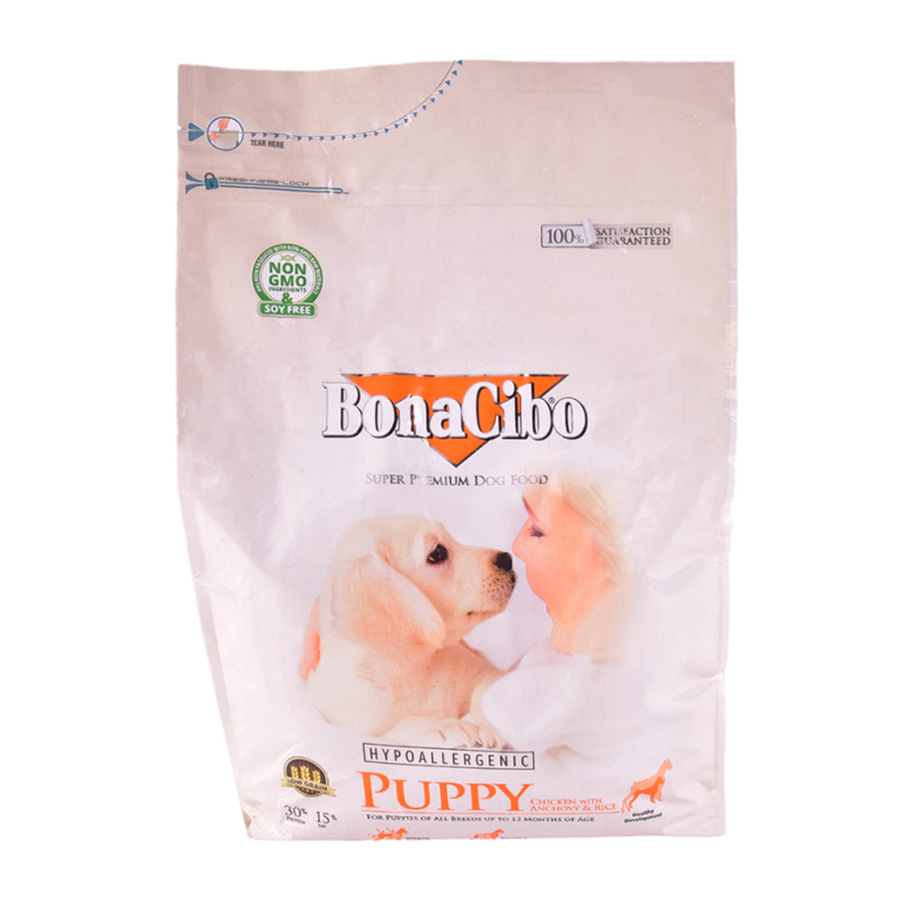 BONACIBO PUPPY CHICKEN WITH ANCHOVY & RICE BAG 3 KG