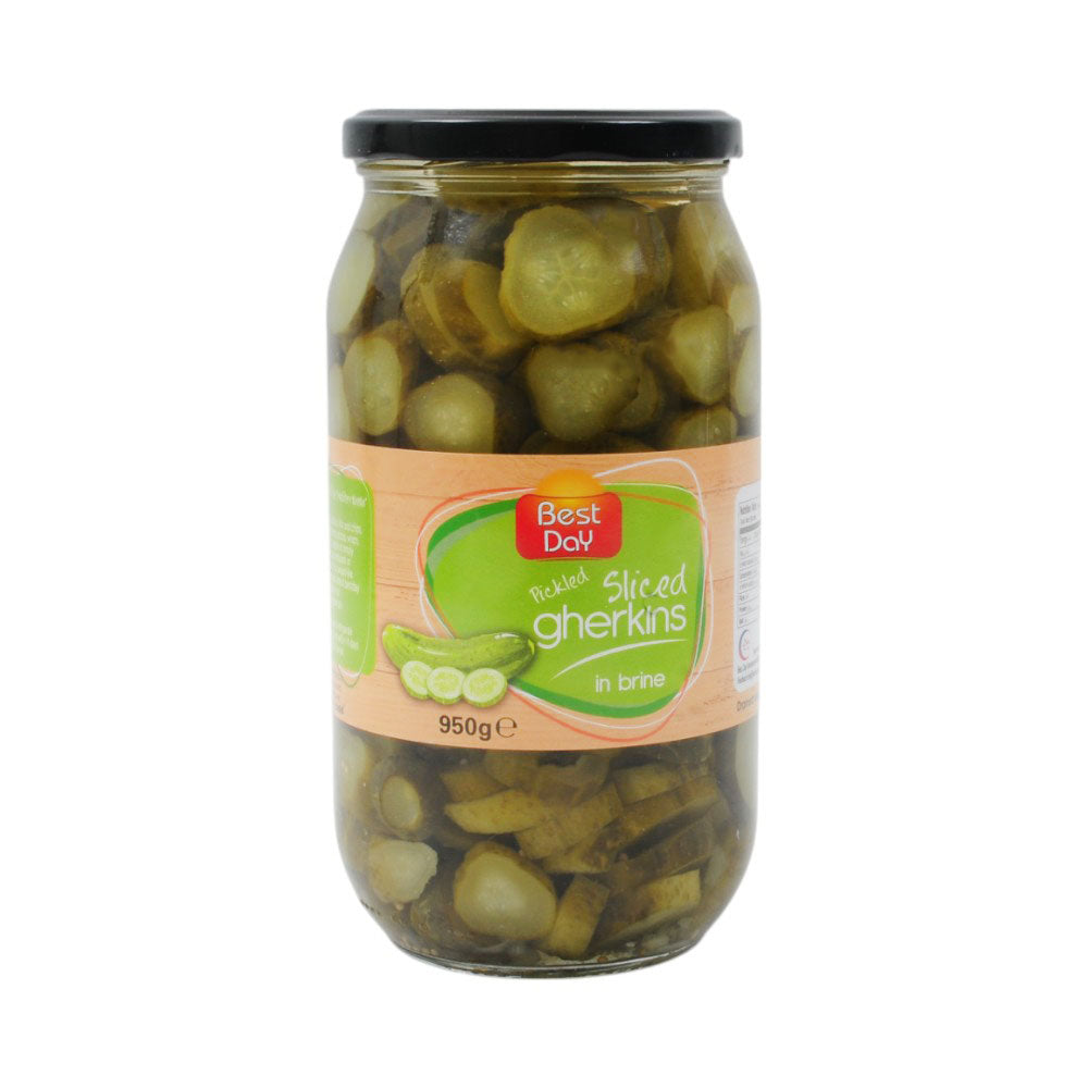 BEST DAY PICKLED GHERKINS SLICED IN BRINE 950 GM
