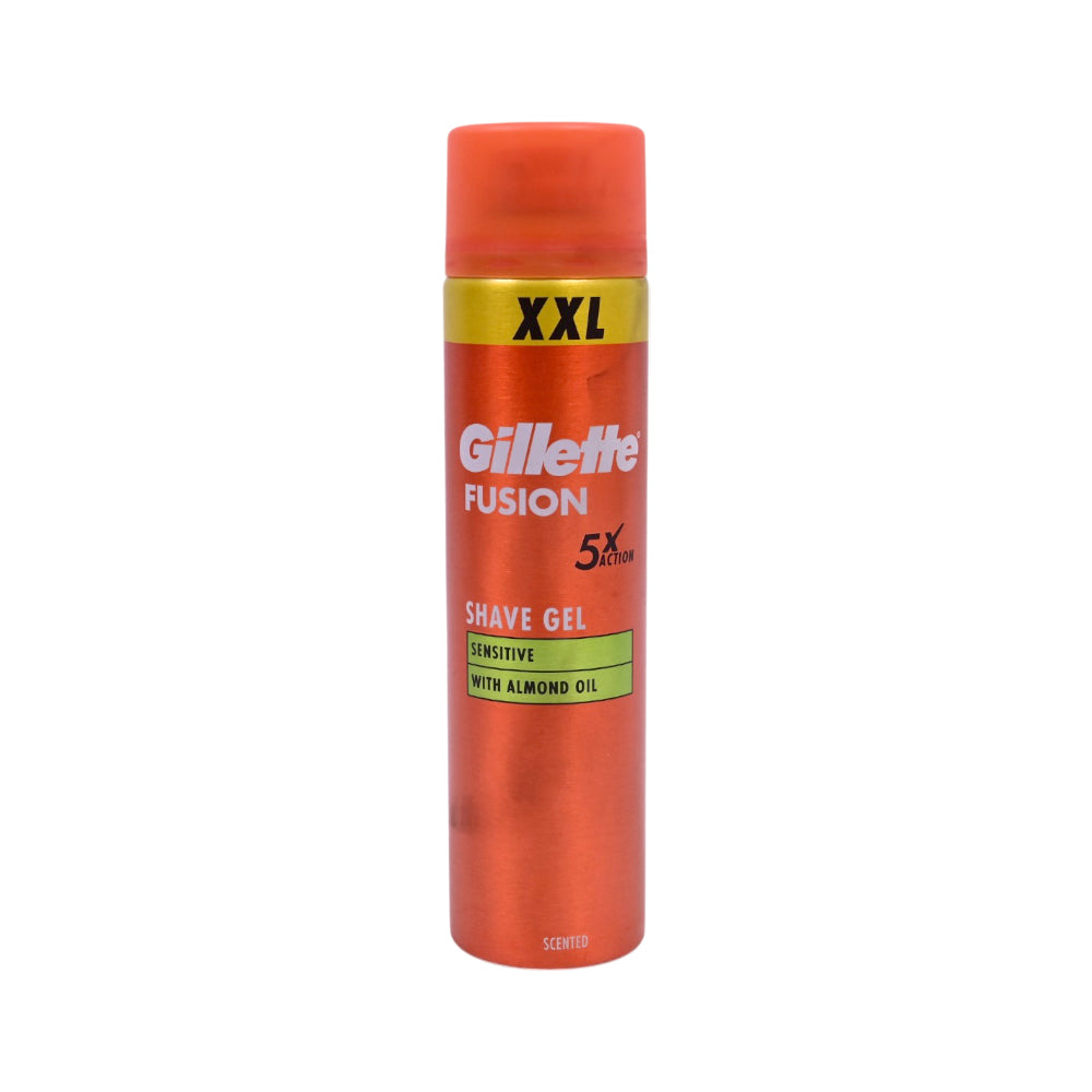 GILLETTE FUSION SHAVE GEL SENSITIVE ALMOND OIL 5 240 ML